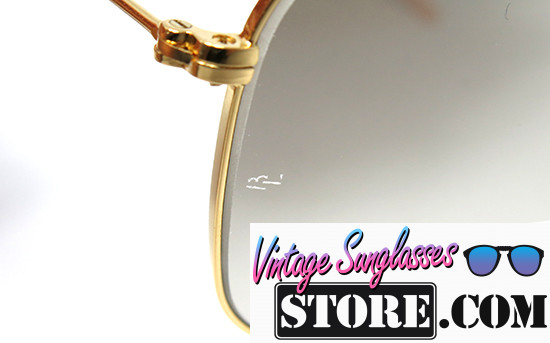Ray Ban Caravan Gold Pilot 3/4 Mirror Bausch & Lomb 58mm