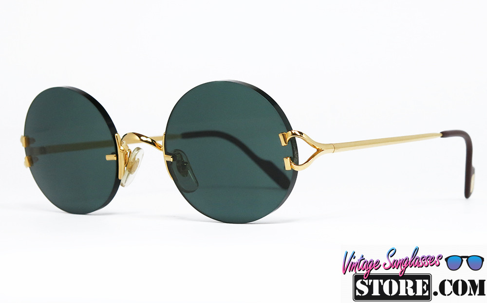 Cartier madison round rimless sunglasses hot sale