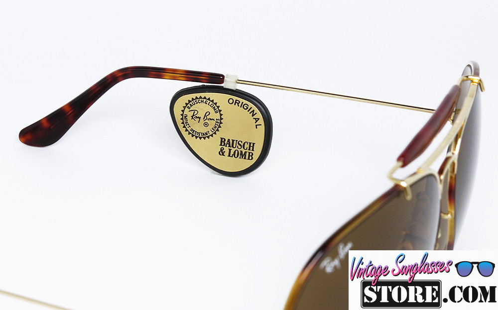 Ray Ban OUTDOORSMAN TORTUGA-Chrome Gold B-15 Aviator sunglasses