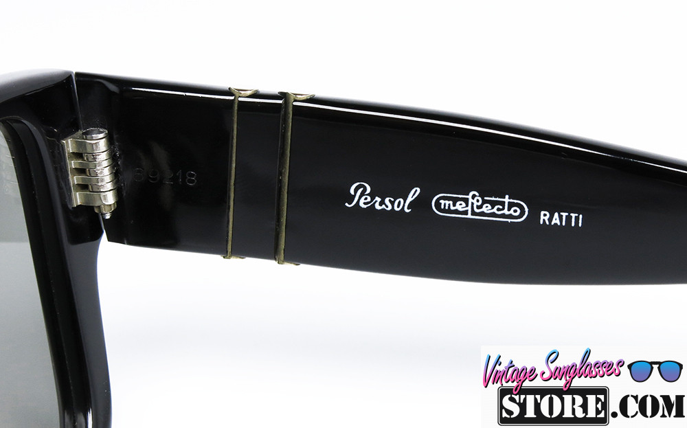 Persol RATTI 69218 col. 95 Black Silver NEOPHAN Square sunglasses
