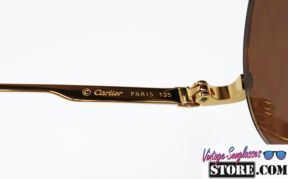 Cartier MAYFAIR Nylor Gold Platinum round sunglasses