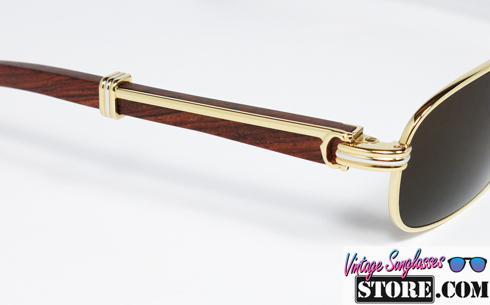Cartier glasses with wood arms sales