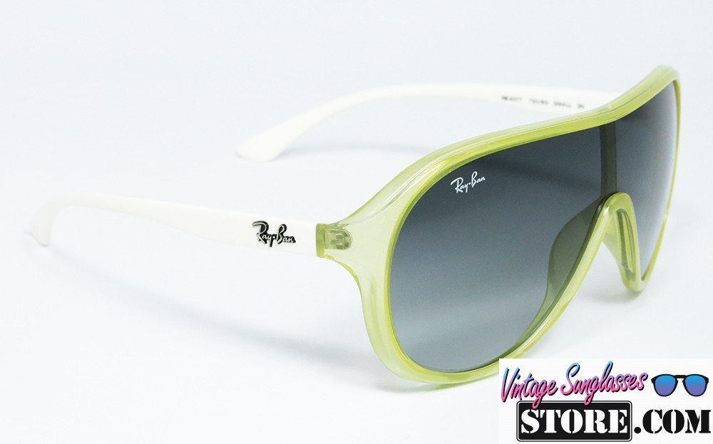 Ray Ban RB 4077 750 8G Lime White Gradient Mask Sunglasses