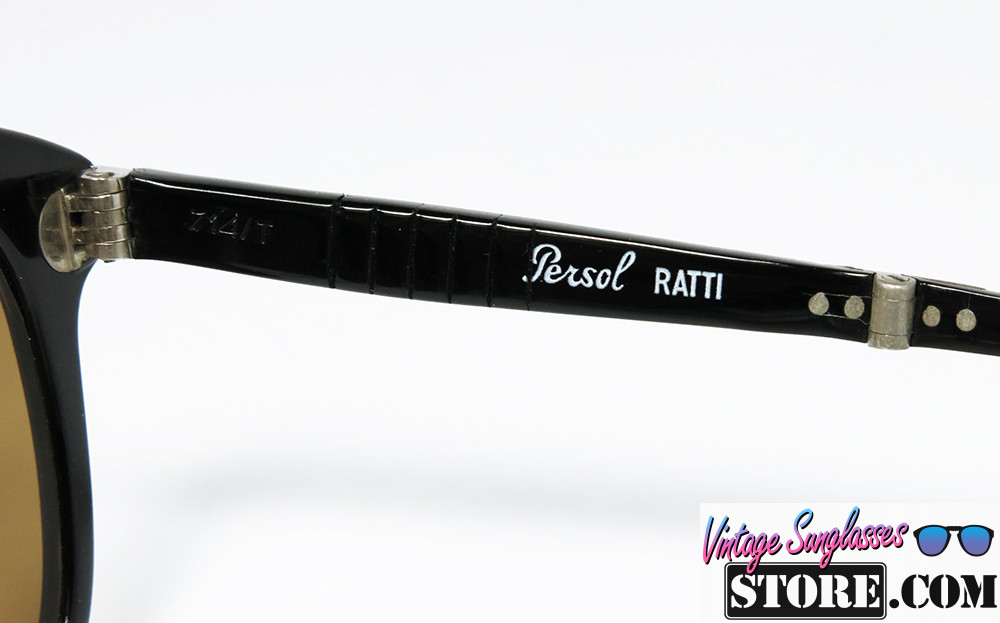 Persol RATTI 714 T col. 05 Folding Black Silver Steve McQueen FULL SET