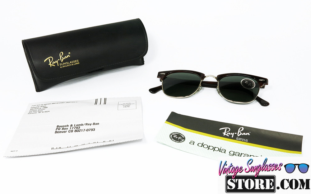 Ray Ban CLUBMASTER B L WO366 Tortoise Gold G 15 vintage sunglasses