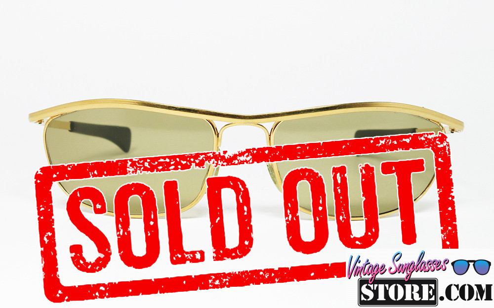 Ray Ban OLYMPIAN I Deluxe Chrome Gold-Light Brown lenses