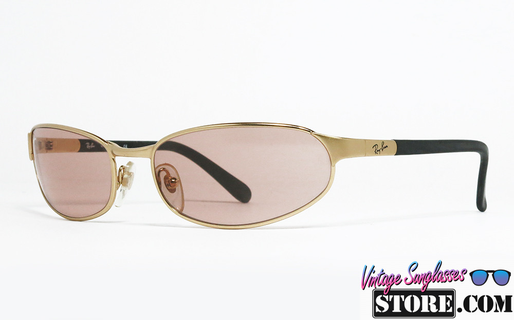 Ray Ban RB 3142 001 50 Gold Matt Black Pink sunglasses