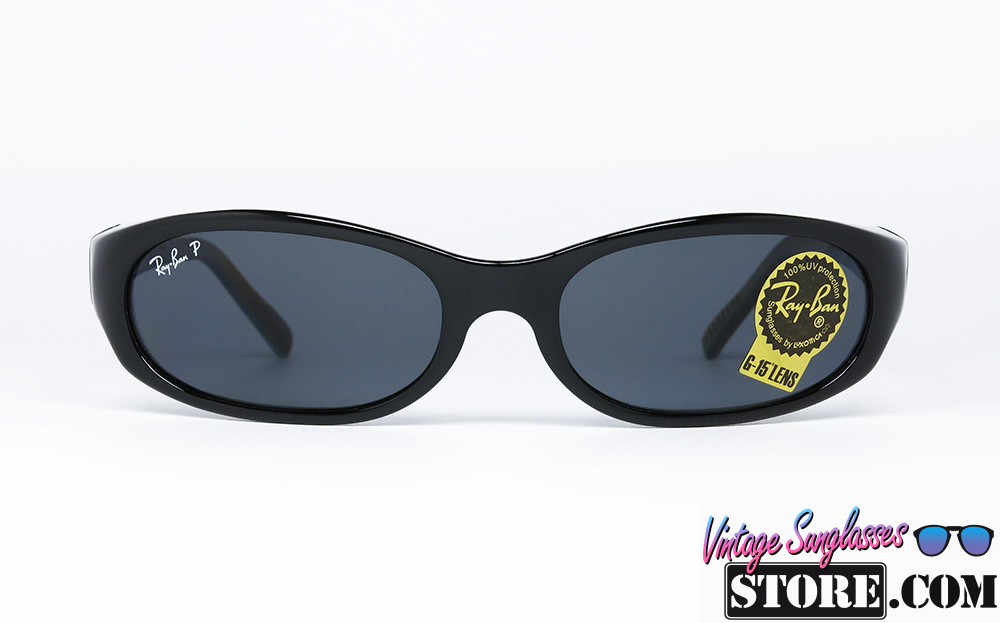 Ray Ban RB 4002 DADDY-O 601/82 POLARIZED Black Oval/Wrap sunglasses