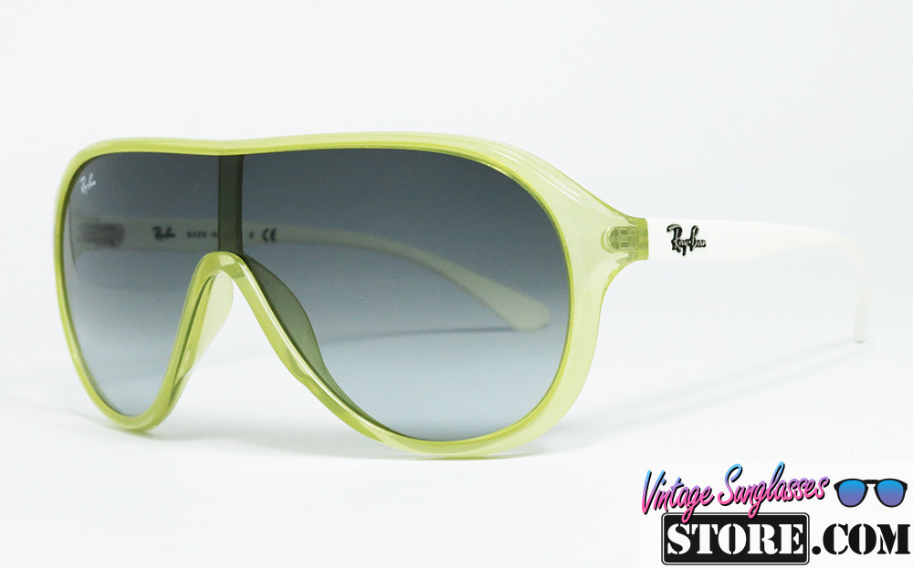 Ray Ban RB 4077 750 8G Lime White Gradient Mask Sunglasses