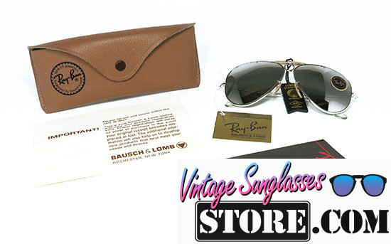 Ray Ban Shooter 10K White Gold Bausch & Lomb 58mm