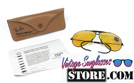Ray Ban Shooter Ambermatic Black Bausch & Lomb 