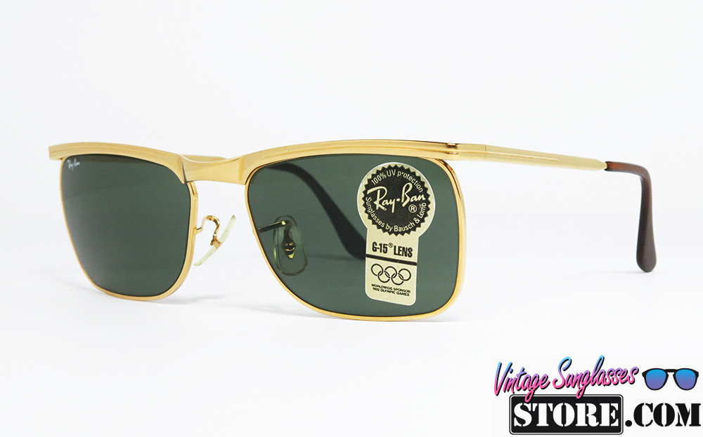 Ray Ban SIGNET DLX B&L Chrome Gold G Square sunglasses