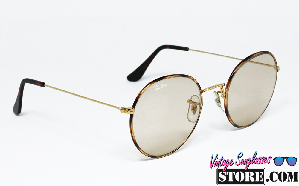 Ray Ban ROUND 52mm TORTUGA GOLD changeable sunglasses