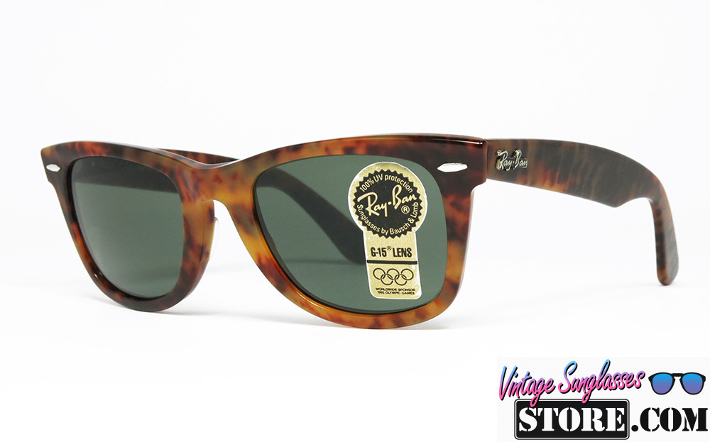 Ray Ban WAYFARER BL 5022 Blond Tortoise Silver G-15 vintage sunglasses