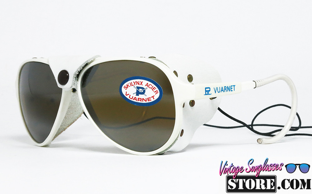 Vuarnet SKILYNX ACIER White Aviator Side Shields sunglasses