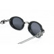 Jean Paul Gaultier 58-5201 oval Gray Metal & Black inside