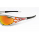 OAKLEY Straight Jacket FIRE IRIDIUM embossed logo